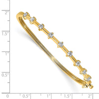 Thumbnail for 14k AA Diamond Hinged Bangle