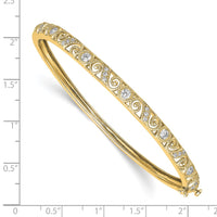 Thumbnail for 14k AAA Diamond Hinged Bangle
