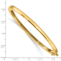 Thumbnail for 14k 3.6mm Polished Solid Hinged Bangle