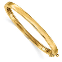Thumbnail for 14k 5.3mm Polished Solid Hinged Bangle Bracelet