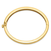 Thumbnail for 14k 6.3mm Polished Solid Hinged Bangle Bracelet