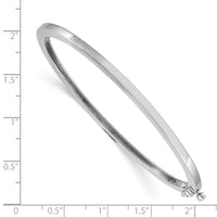 Thumbnail for 14k White Gold 2.5mm Polished Solid Hinged Bangle