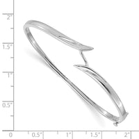 Thumbnail for 14k White Gold Hinged Bangle Bracelet Mounting