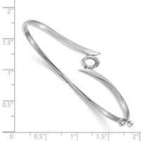 Thumbnail for 14k White Gold Hinged Bangle Bracelet Mounting