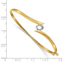 Thumbnail for 14k Two-tone Hinged Bangle Bracelet Mounting