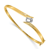 Thumbnail for 14k Two-tone Hinged Bangle Bracelet Mounting