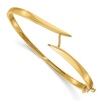 Thumbnail for 14k Two-tone A Diamond Hinged Bangle