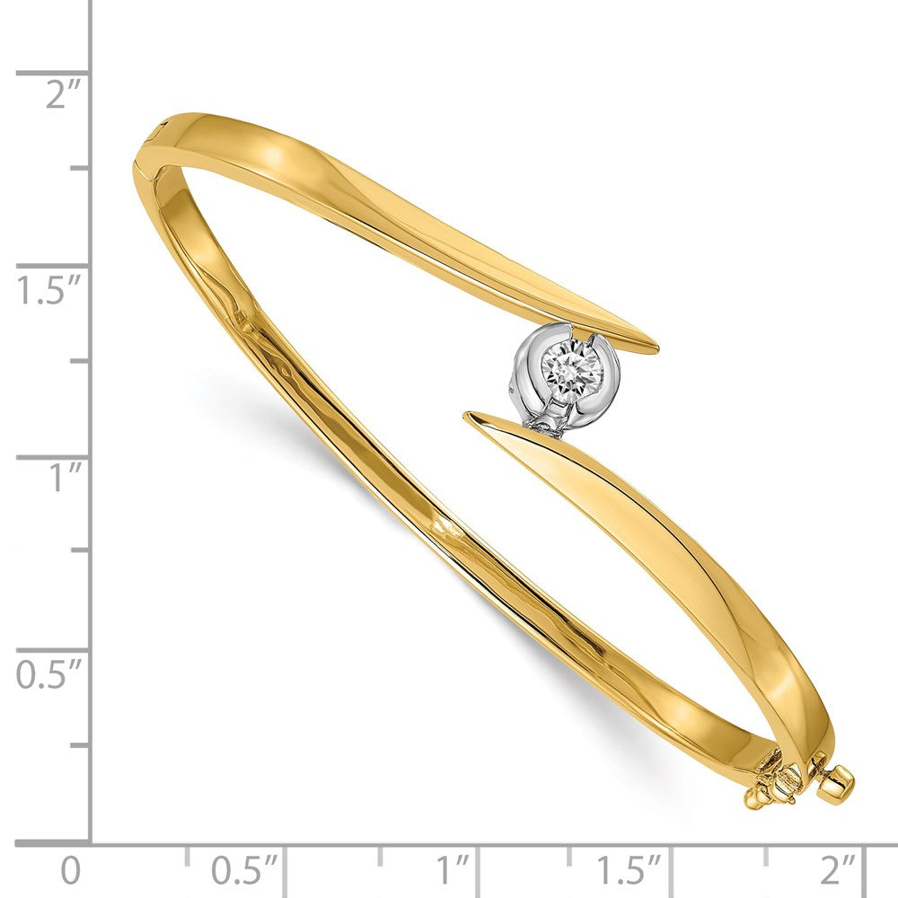 14k Two-tone Hinged Bangle Bracelet Mounting