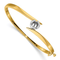 Thumbnail for 14k Two-tone Hinged Bangle Bracelet Mounting