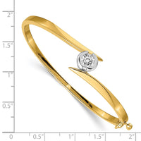 Thumbnail for 14k Two-tone Hinged Bangle Bracelet Mounting