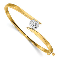Thumbnail for 14k Two-tone Hinged Bangle Bracelet Mounting