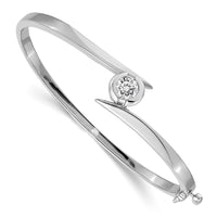 Thumbnail for 14k White Gold Hinged Bangle Bracelet Mounting