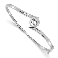 Thumbnail for 14k White Gold Hinged Bangle Bracelet Mounting