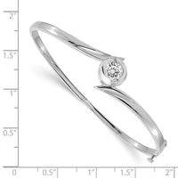 Thumbnail for 14k White Gold Hinged Bangle Bracelet Mounting