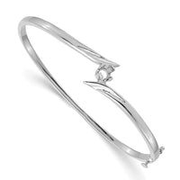 Thumbnail for 14k White Gold Hinged Bangle Bracelet Mounting