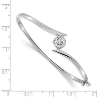 Thumbnail for 14k White Gold Hinged Bangle Bracelet Mounting