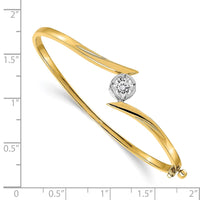 Thumbnail for 14k Two-tone Hinged Bangle Bracelet Mounting