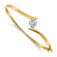 Thumbnail for 14k Two-tone Hinged Bangle Bracelet Mounting