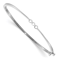 Thumbnail for 14k White Gold Hinged Bangle Bracelet Mounting