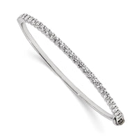 Thumbnail for 14k White Gold Holds 27 2.2mm .97ct Hinged Bangle Mounting