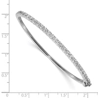 Thumbnail for 14k White Gold Holds 25 2.9mm 1.9ct Hinged Bangle Mounting