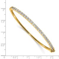 Thumbnail for 14k AA Diamond Hinged Bangle