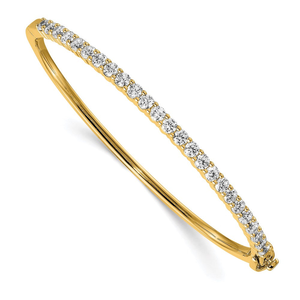14k Holds 25 2.9mm 1.9ct Hinged Bangle Mounting