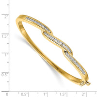 Thumbnail for 14k VS Diamond Hinged Bangle