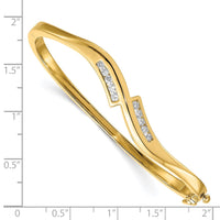 Thumbnail for 14k VS Diamond Hinged Bangle