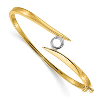 Thumbnail for 14k Two-tone Hinged Bangle Bracelet Mounting