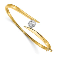 Thumbnail for 14k Two-tone Hinged Bangle Bracelet Mounting