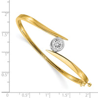 Thumbnail for 14k Two-tone Hinged Bangle Bracelet Mounting