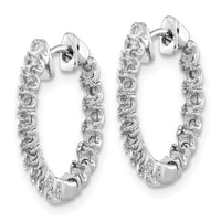 Thumbnail for 14k White Gold Diamond Hinged Hoop Earring Mountings