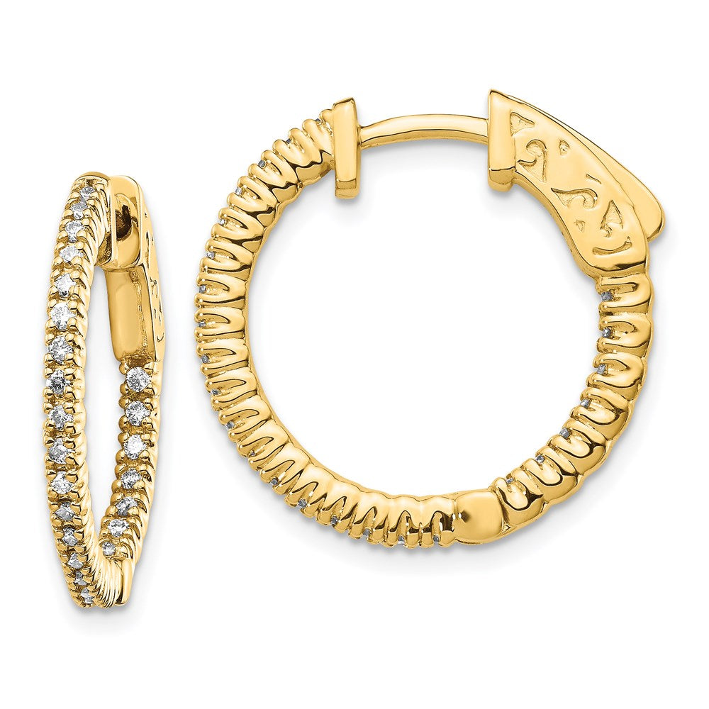 14k Round Hoop w/Safety Clasp Earring Mountings