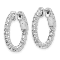 Thumbnail for 14k White Gold Round Hoop w/Safety Clasp Earring Mountings