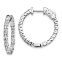 Thumbnail for 14k White Gold Round Hoop w/Safety Clasp Earring Mountings