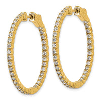 Thumbnail for 14k Diamond Round Hoop w/Safety Clasp Earrings