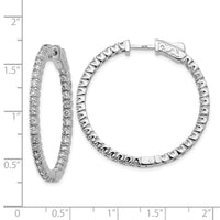 Thumbnail for 14k White Gold Round Hoop w/Safety Clasp Earring Mountings