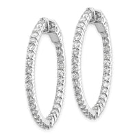 Thumbnail for 14k White Gold Round Hoop w/Safety Clasp Earring Mountings
