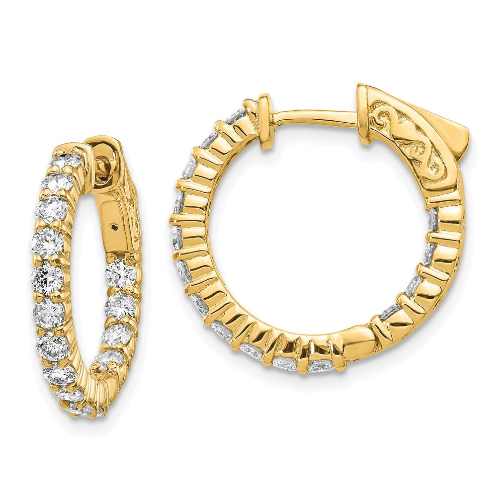 14k Round Hoop w/Safety Clasp Earring Mountings