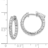 Thumbnail for 14k White Gold Round Hoop w/Safety Clasp Earring Mountings