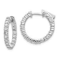 Thumbnail for 14k White Gold Round Hoop w/Safety Clasp Earring Mountings
