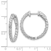 Thumbnail for 14k White Gold Round Hoop w/Safety Clasp Earring Mountings