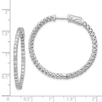 Thumbnail for 14k White Gold Round Hoop w/Safety Clasp Earring Mountings