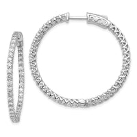 Thumbnail for 14k White Gold Round Hoop w/Safety Clasp Earring Mountings
