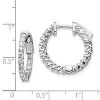 Thumbnail for 14k White Gold Round Hoop w/Safety Clasp Earring Mountings