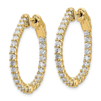 Thumbnail for 14k Diamond Round Hoop w/Safety Clasp Earrings