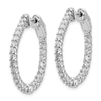 Thumbnail for 14k White Gold Round Hoop w/Safety Clasp Earring Mountings