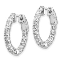 Thumbnail for 14k White Gold Round Hoop w/Safety Clasp Earring Mountings