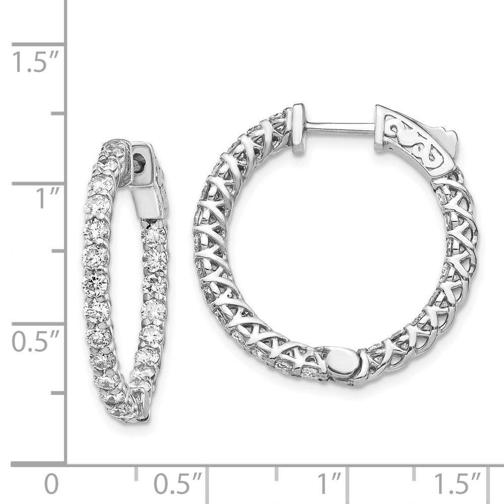 14k WG Round Hoop w/Safety Clasp Earring Mountings